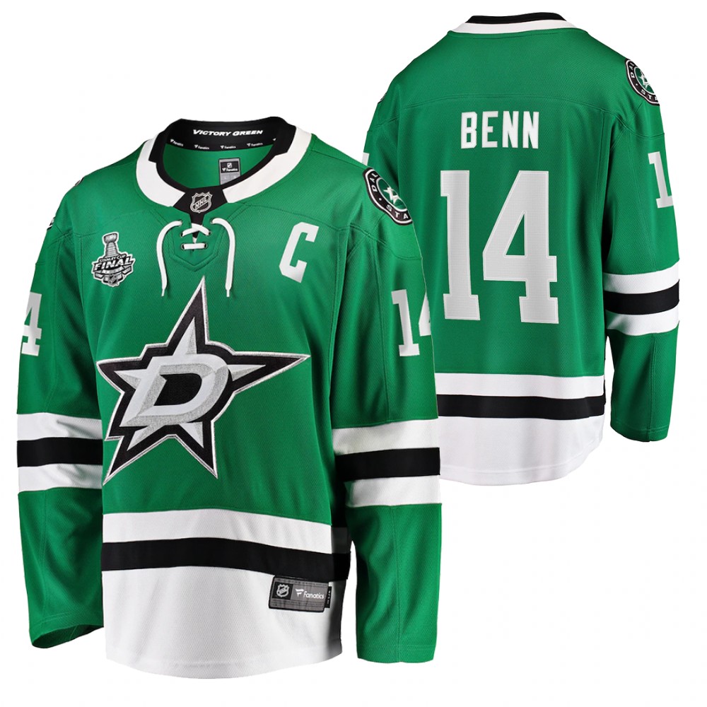 Stars 2020 Stanley Cup Final Bound Jamie Benn Green Home Player Jersey