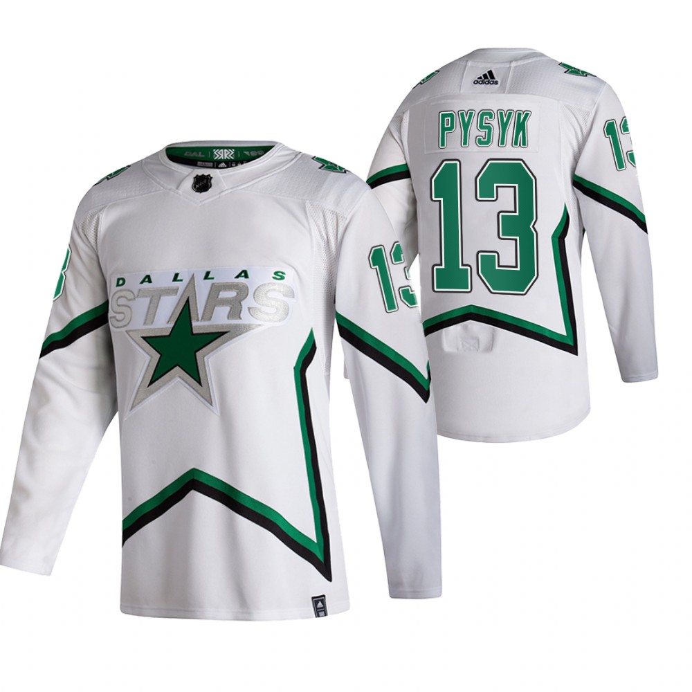 Stars 2021 Reverse Retro #13 mark pysyk White Jersey Special Edition Authentic
