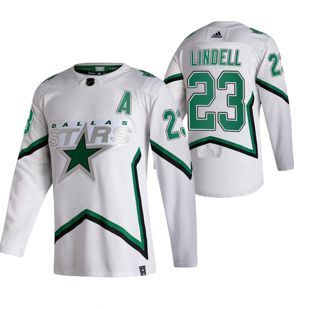 Stars 2021 Reverse Retro #23 Esa Lindell White Jersey Special Edition Authentic