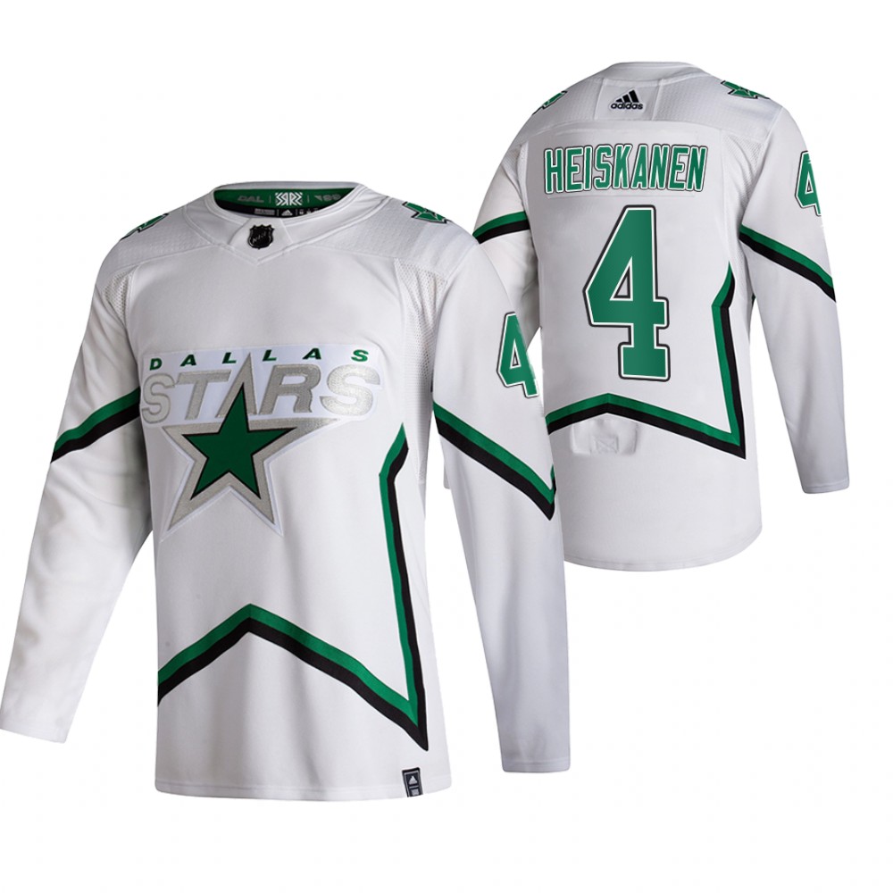 Stars 2021 Reverse Retro #4 Miro Heiskanen White Jersey Special Edition Authentic