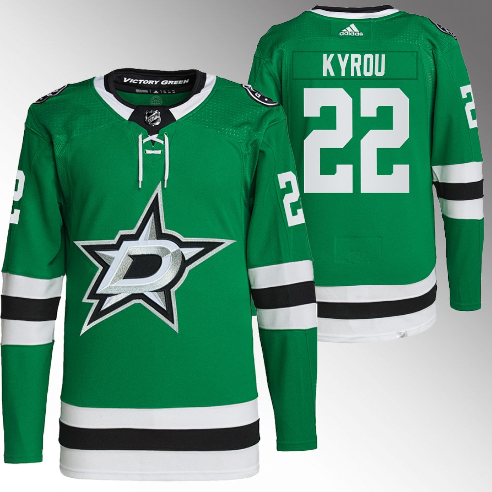 Stars 2022 NHL Draft Christian Kyrou Green Jersey Authentic Primegreen Home