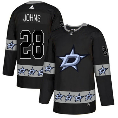 Stars 28 Stephen Johns Black Team Logos Fashion Adidas Jersey
