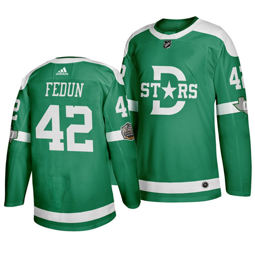 Stars 42 Taylor Fedun Green 2020 Winter Classic Adidas Jersey