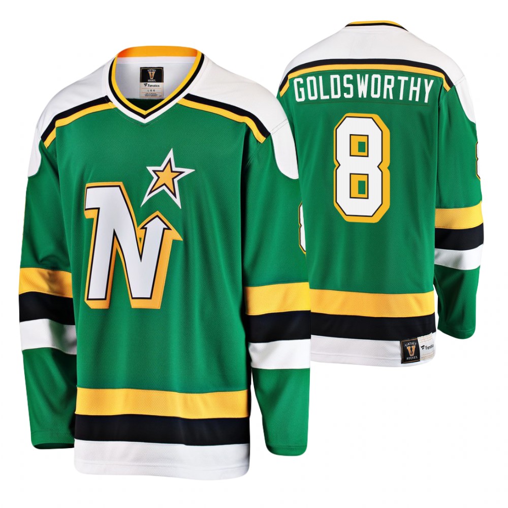 Stars Bill Goldsworthy Green Premier Breakaway Player Heritage Jersey