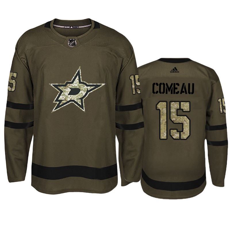 Stars Blake Comeau Camo Military Jersey
