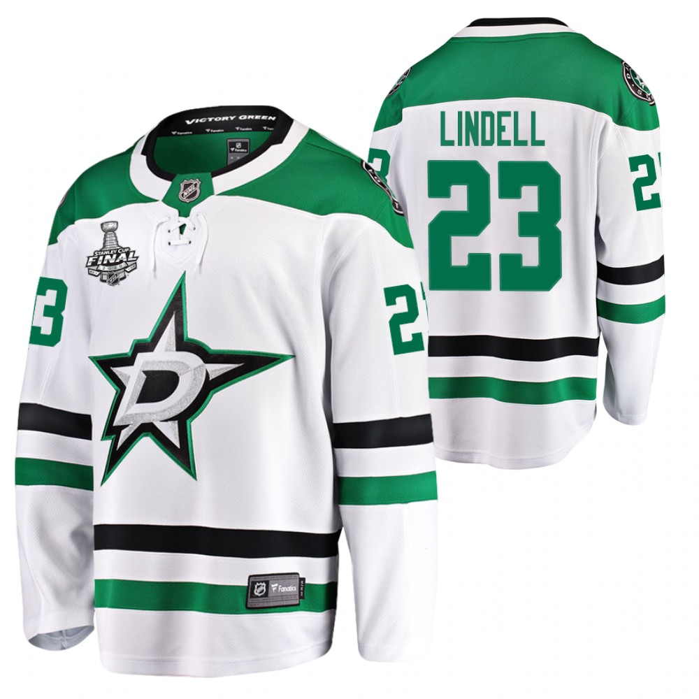 Stars Esa Lindell White 2020 Stanley Cup Final Bound Away Player Jersey
