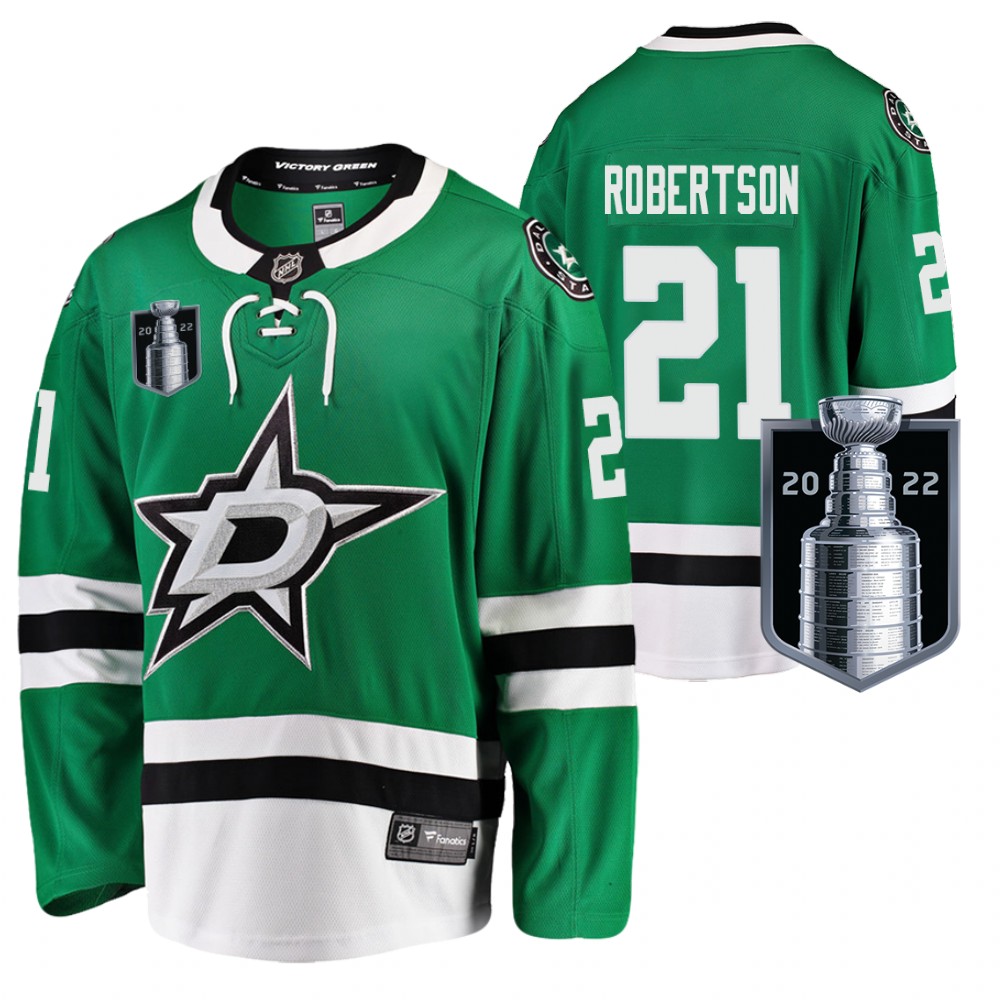 Stars Jason Robertson 2022 Stanley Cup Playoffs Green Jersey Home
