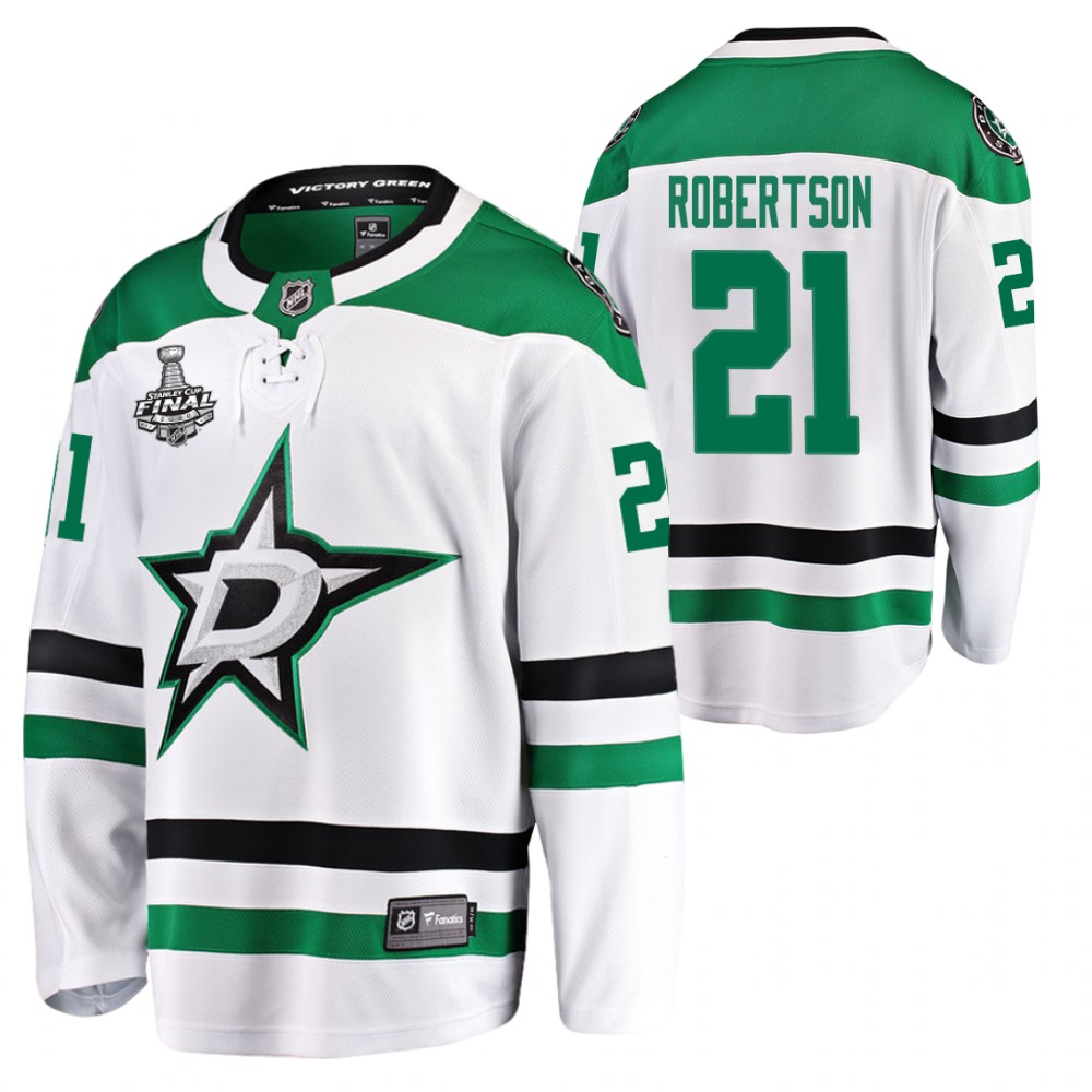 Stars Jason Robertson White 2020 Stanley Cup Final Bound Away Player Jersey
