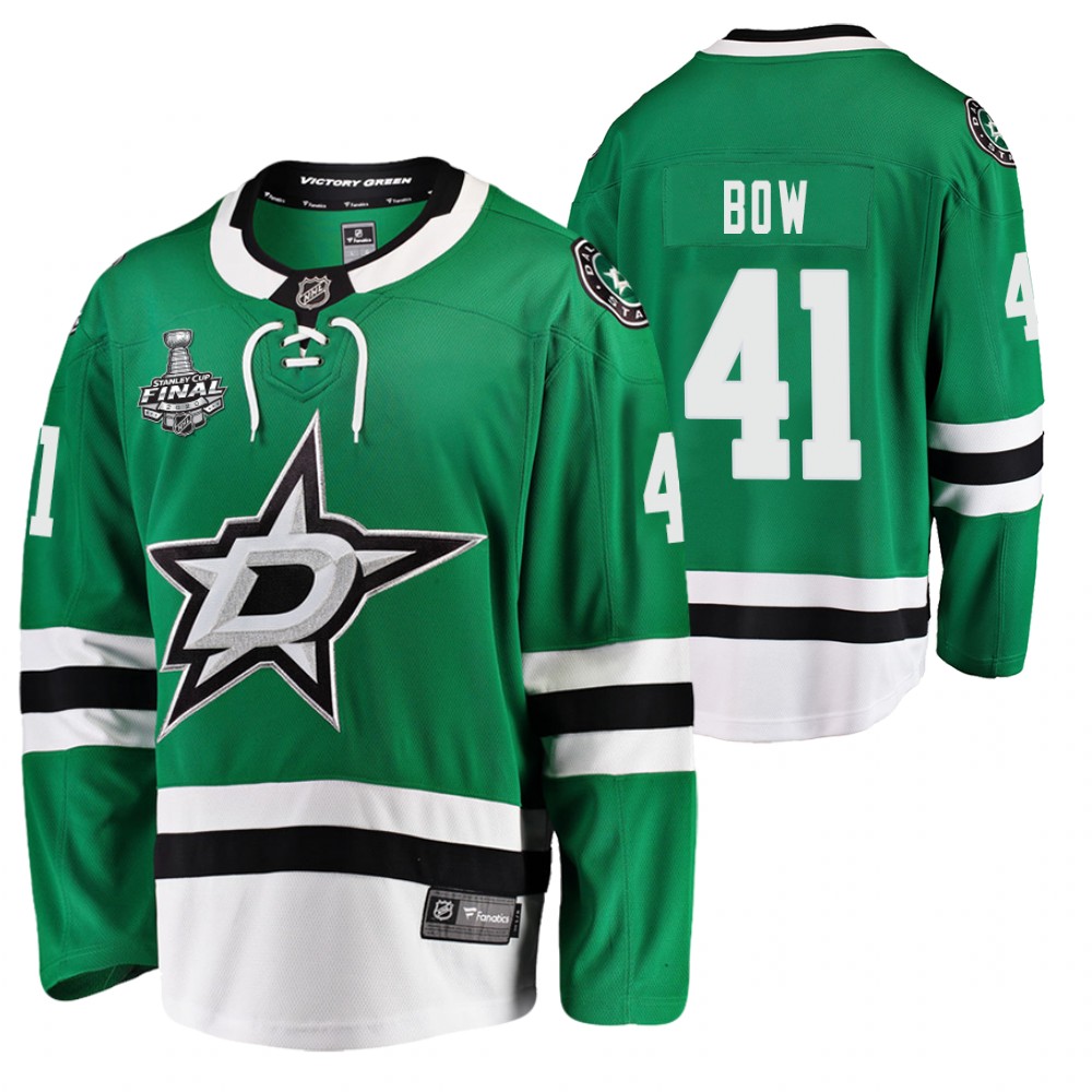 Stars Landon Bow Green 2020 Stanley Cup Final Bound Home Player Jersey