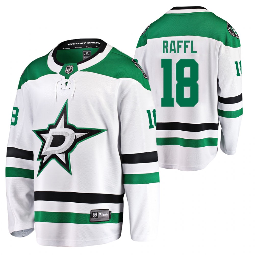 Stars Michael Raffl #18 White Away 2021 Jersey