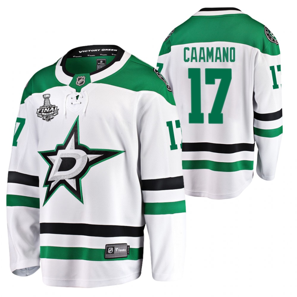 Stars Nick Caamano White 2020 Stanley Cup Final Bound Away Player Jersey