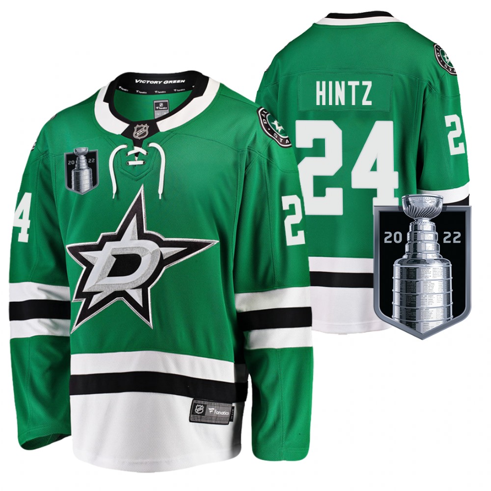 Stars Roope Hintz 2022 Stanley Cup Playoffs Green Jersey Home