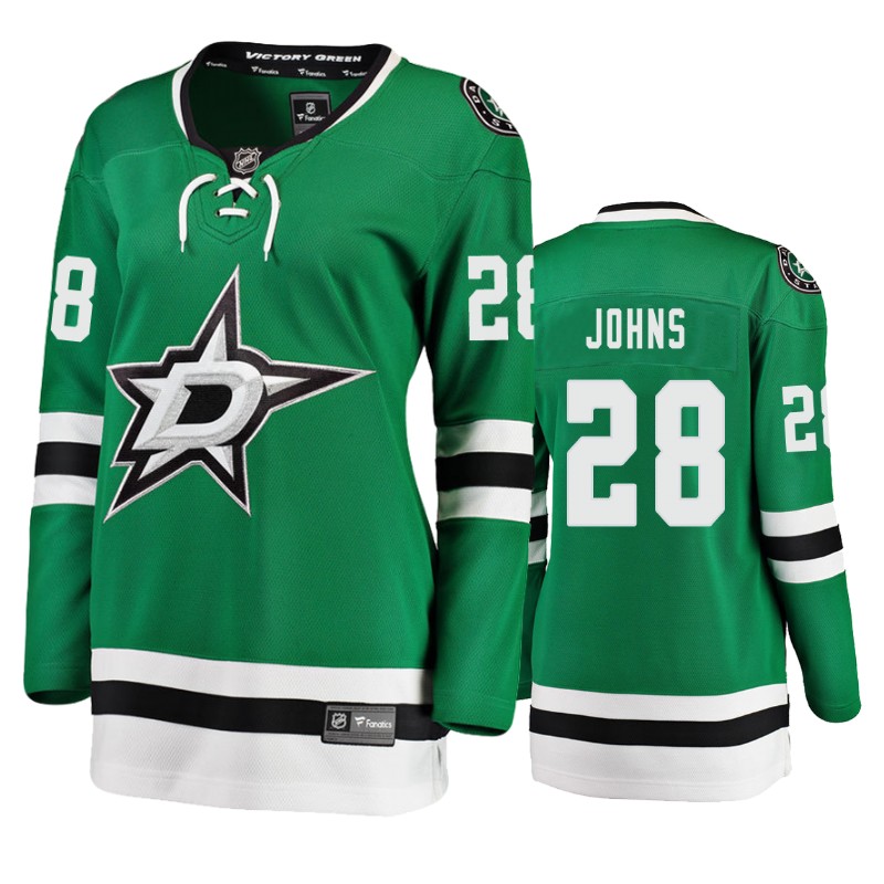 Stars Stephen Johns Kelly Green Breakaway Player Home Jersey