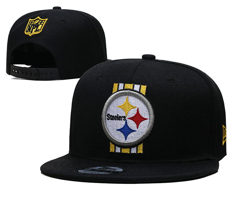 Steelers Black Snapback Hat --YD