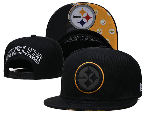 Steelers Black Snapback Hat--GS