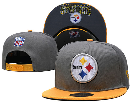 Steelers Gray Snapback Hat --TX