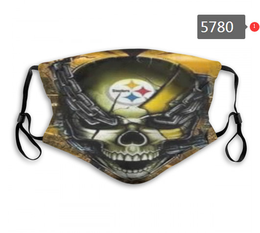 Steelers Skull Mask with PM2.5 Filter Double Protection  (1)