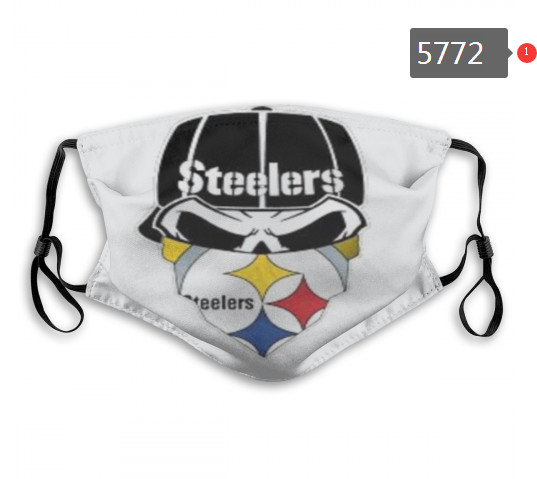 Steelers Skull Mask with PM2.5 Filter Double Protection  (2)