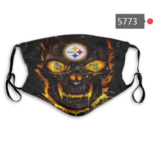Steelers Skull Mask with PM2.5 Filter Double Protection  (3)