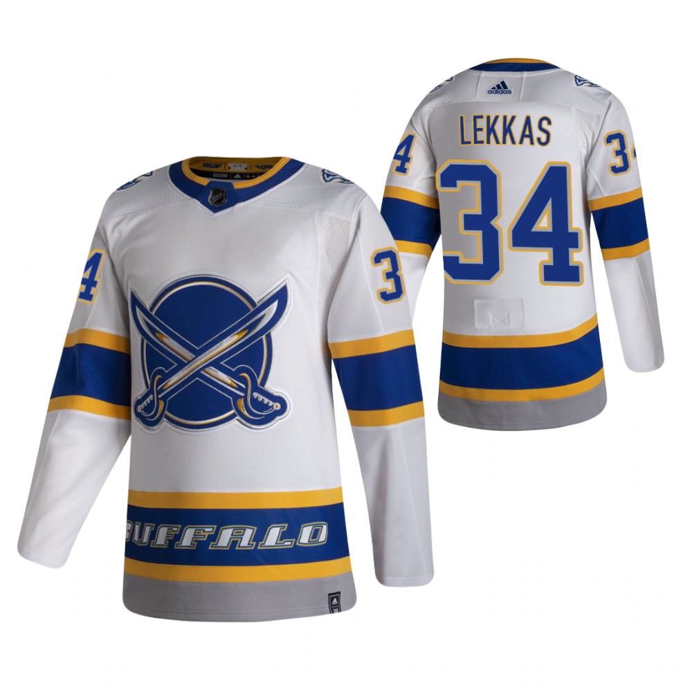 Stefanos Lekkas Buffalo Sabres Reverse Retro White Men's Jersey Authentic
