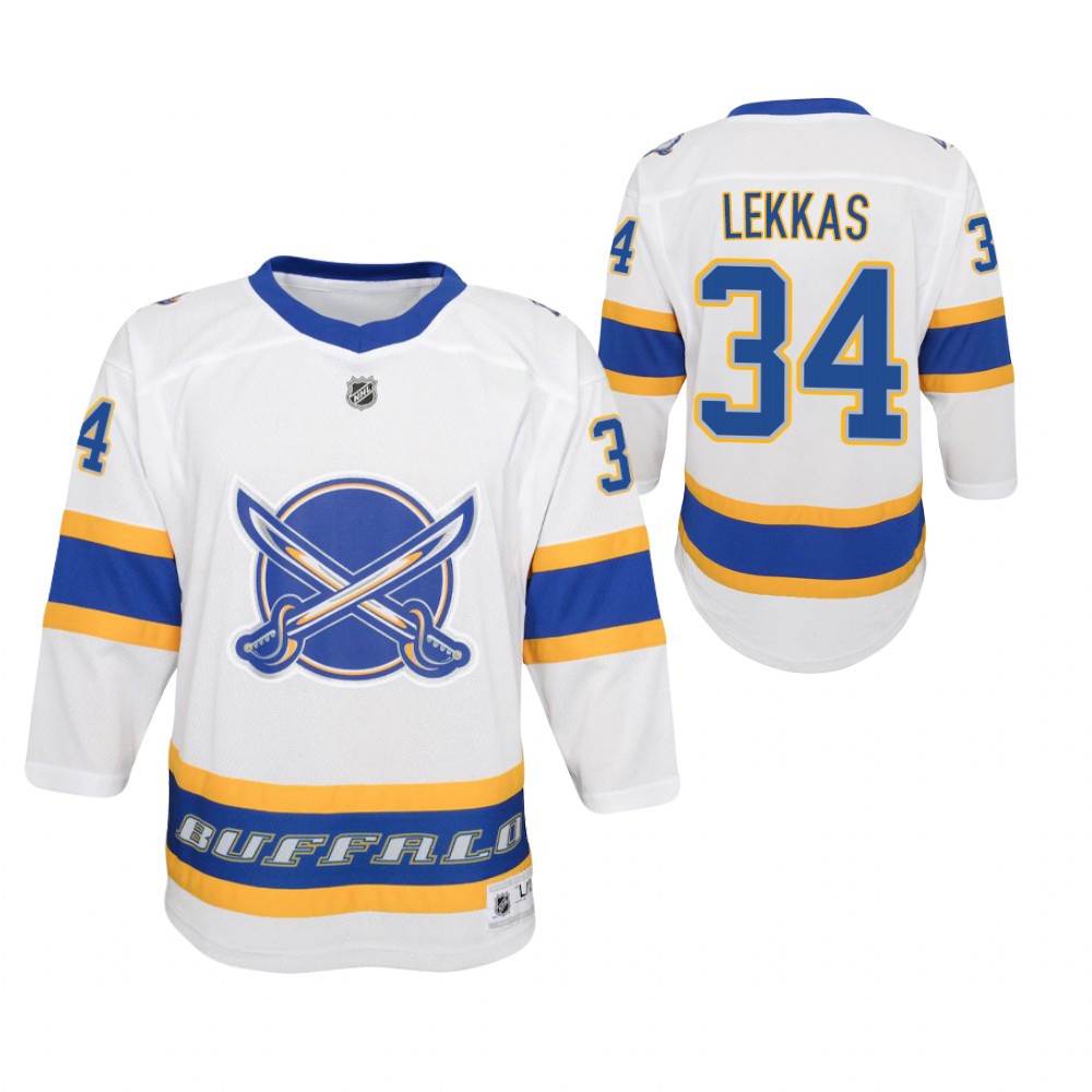 Stefanos Lekkas Buffalo Sabres Reverse Retro White Youth Jersey