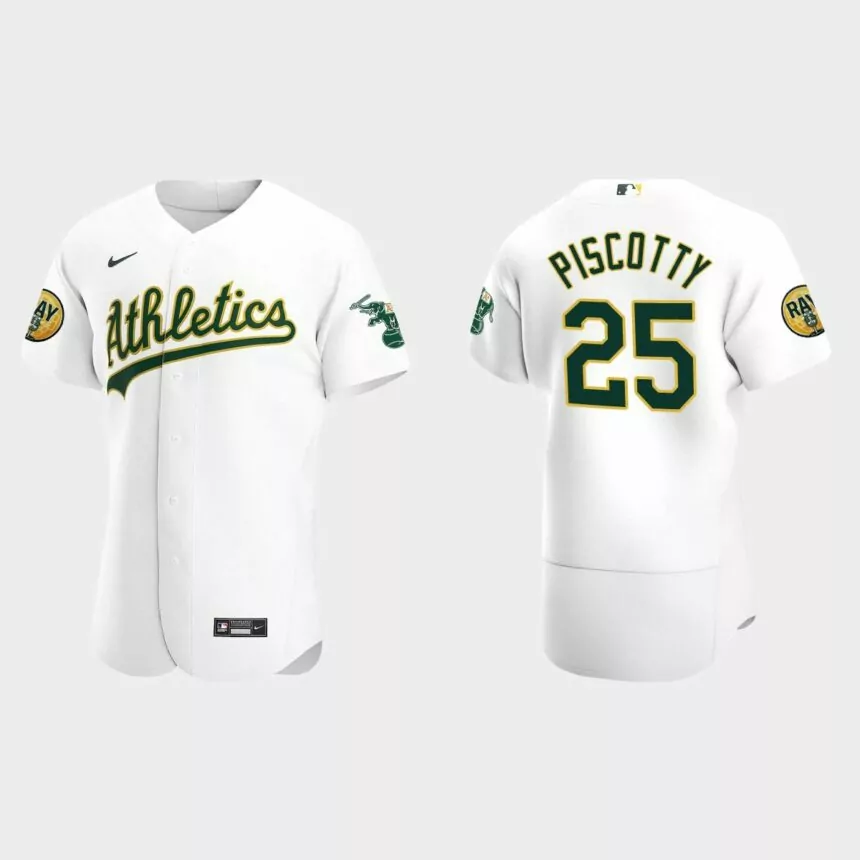 Stephen Piscotty Oakland Athletics 2022 Ray Fosse Patch Authentic Jersey – White