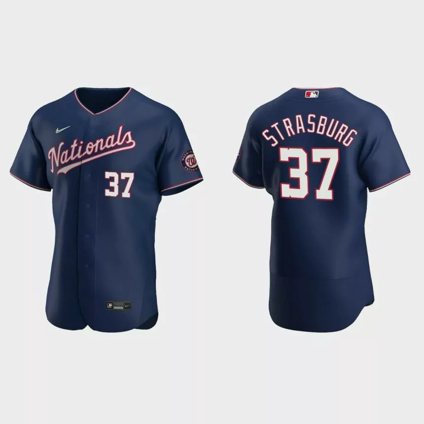 Stephen Strasburg Washington Nationals Authentic Alternate Jersey – Navy