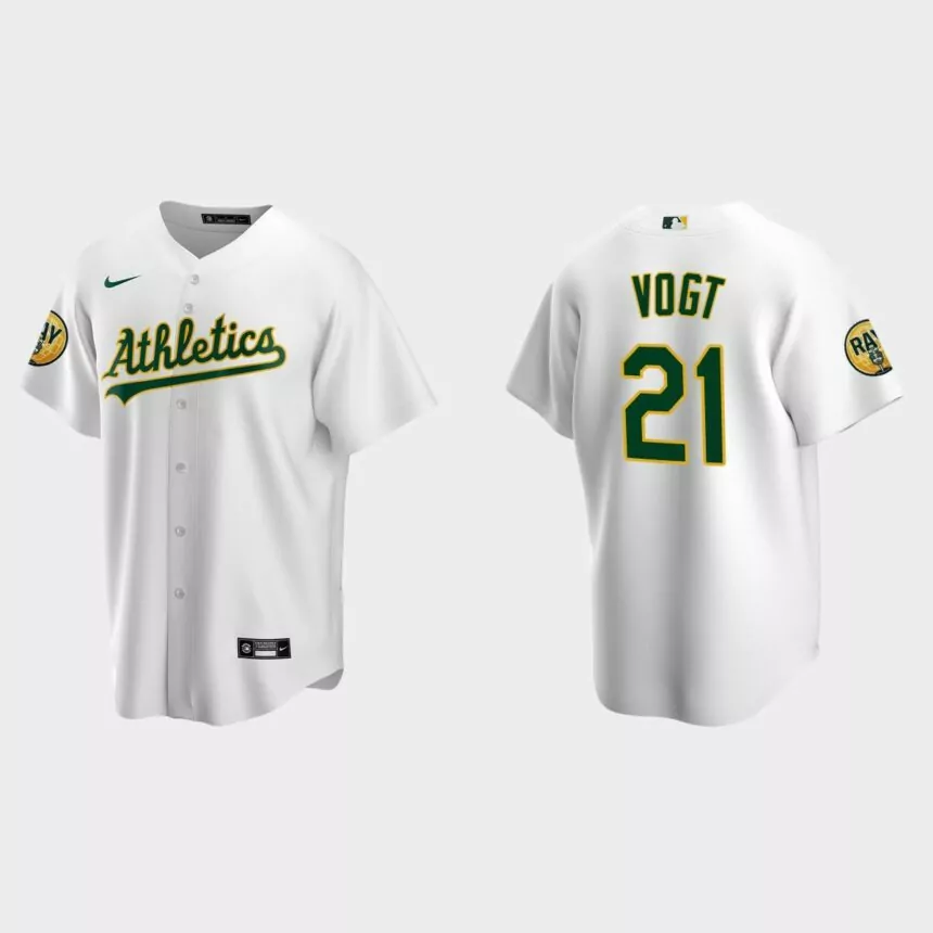 Stephen Vogt Oakland Athletics 2022 Ray Fosse Patch Replica Jersey – White