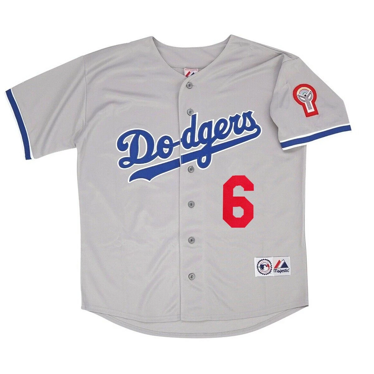 Steve Garvey 1981 Los Angeles Dodgers Grey Road Jersey w Patch