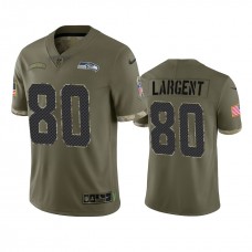 Steve Largent Seattle Seahawks Nike Olive 2022 Salute To Service Limited Jersey