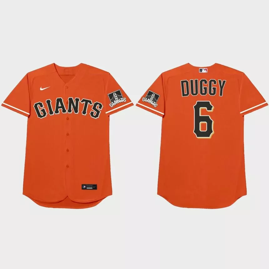 Steven Duggar Nickname Giants 2021 Players’ Weekend Duggy Jersey – Orange