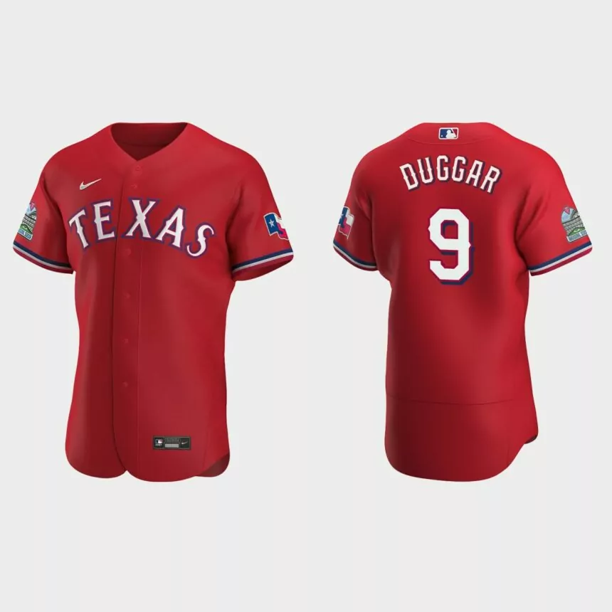 Steven Duggar Texas Rangers Authentic Alternate Jersey – Scarlet