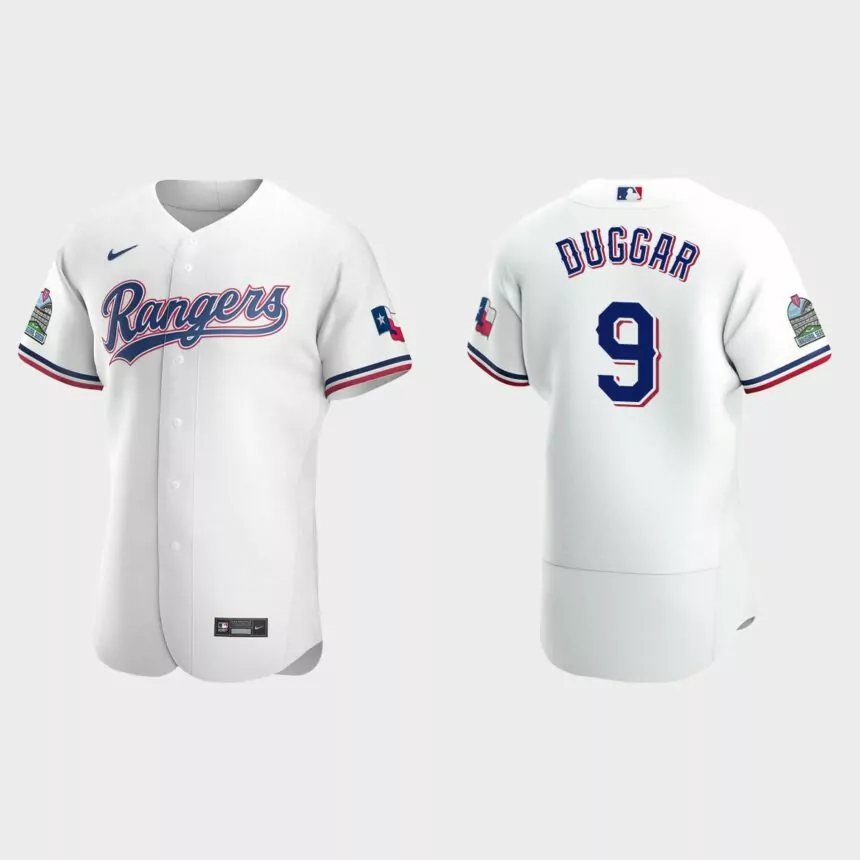 Steven Duggar Texas Rangers Authentic Home Jersey – White