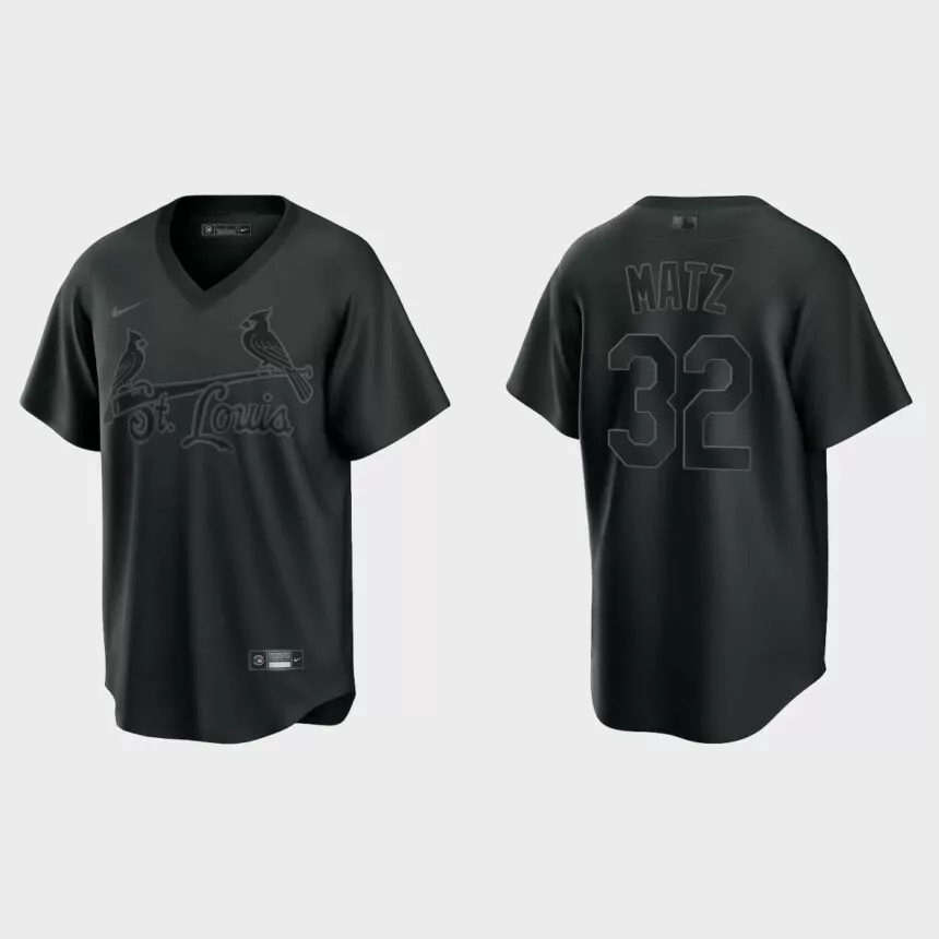 Steven Matz St. Louis Cardinals Pitch Black Fashion Jersey – Black