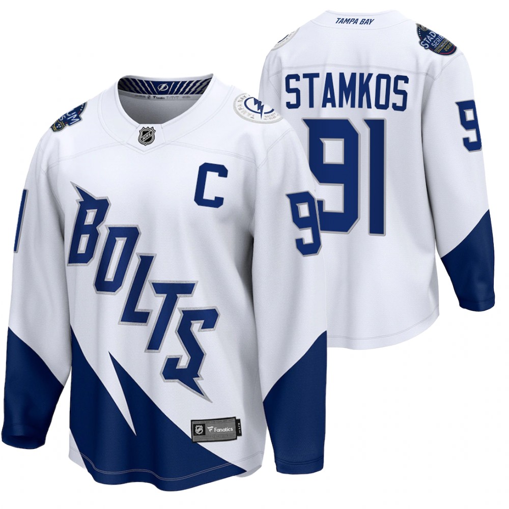 Steven Stamkos Jersey Tampa Bay Lightning 2022 Stadium Series White Fanatics