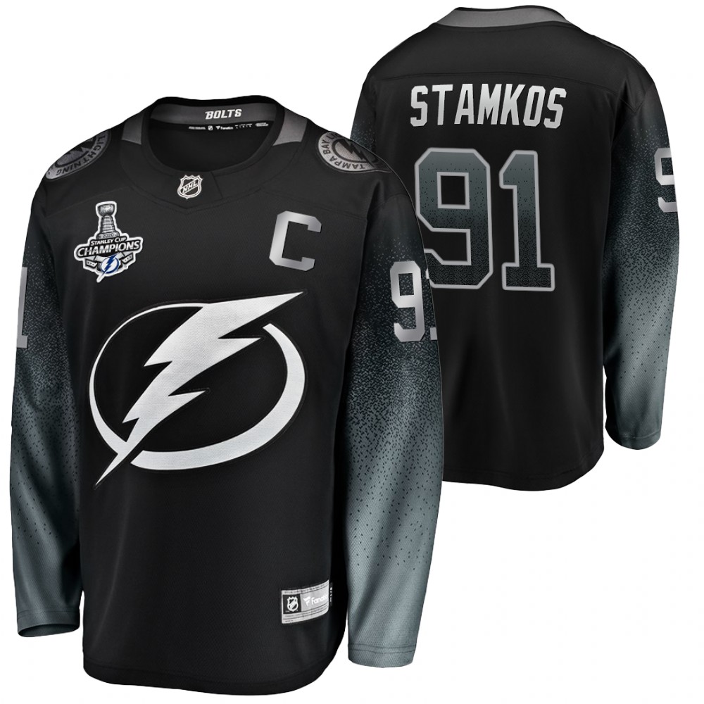 Steven Stamkos Lightning 2020 Stanley Cup Champions Black Alternate Jersey
