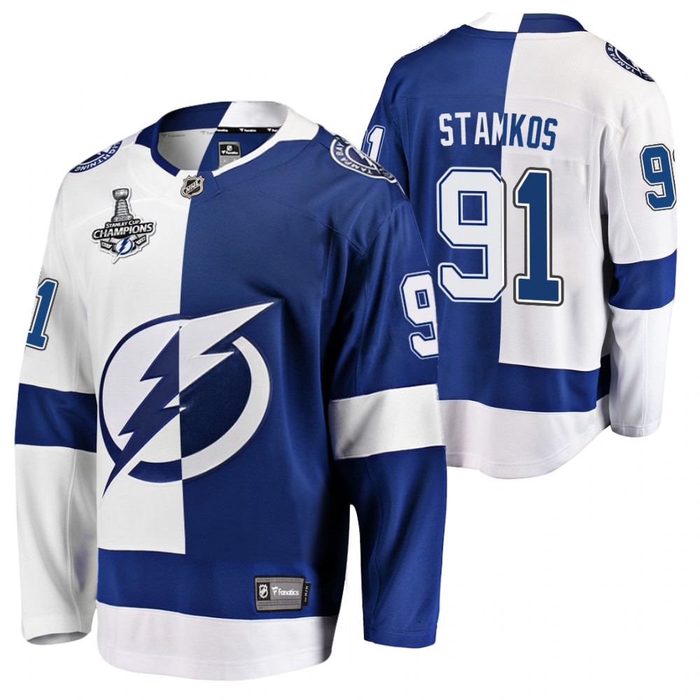 Steven Stamkos Lightning 2020 Stanley Cup Champions Black Split Special Edition Jersey