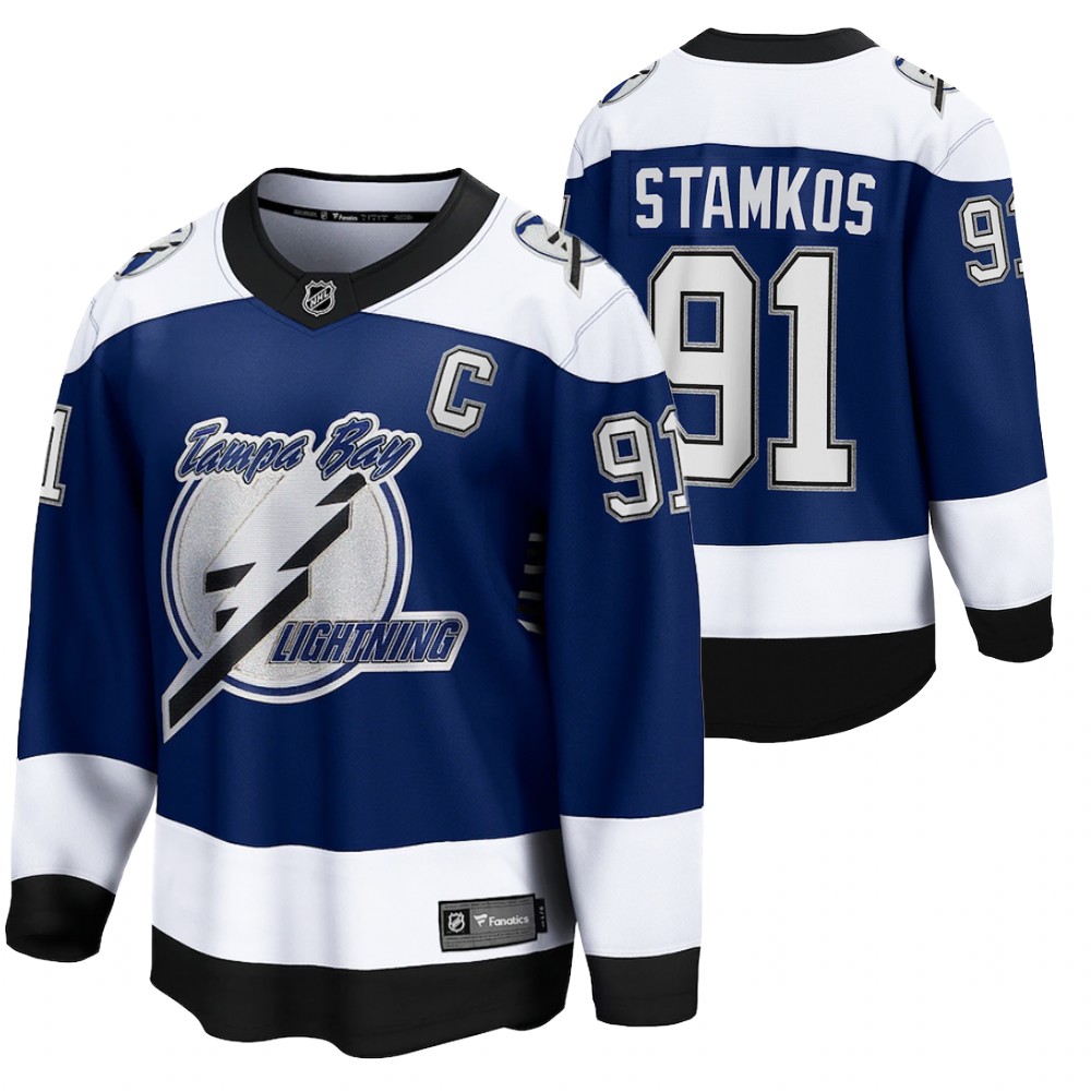 Steven Stamkos Tampa Bay Lightning 2021 Special Edition Royal Men Jersey Retro