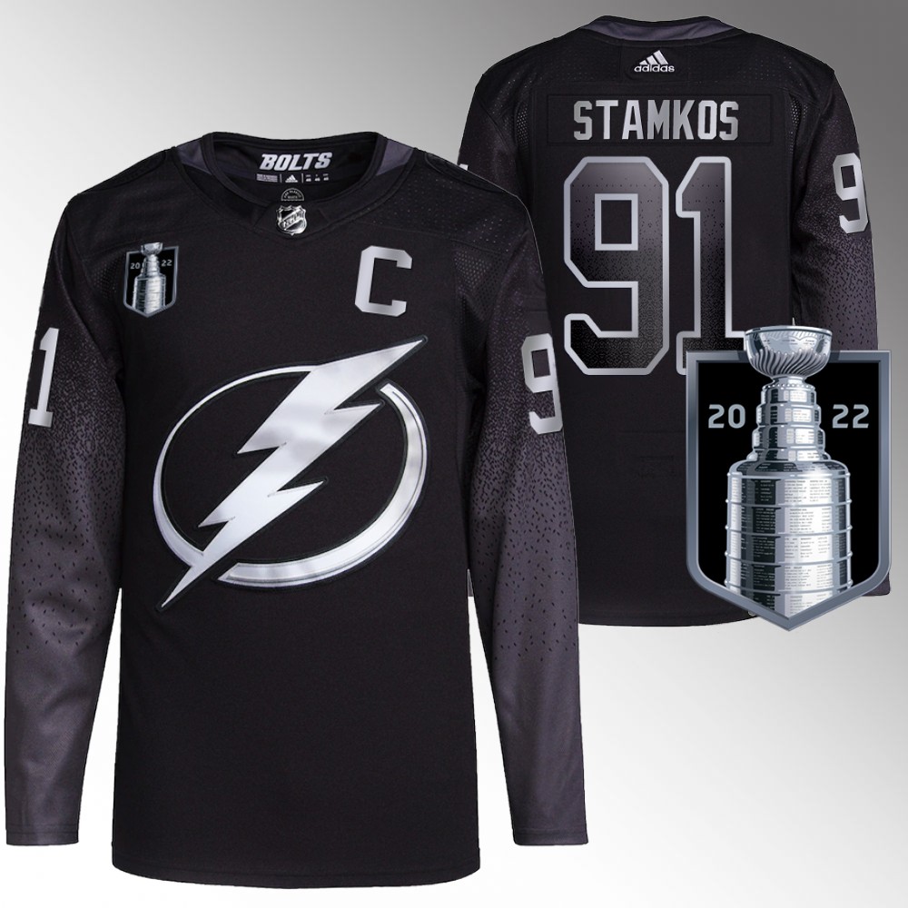 Steven Stamkos Tampa Bay Lightning Black 2022 Eastern Conference Champs Alternate Jersey
