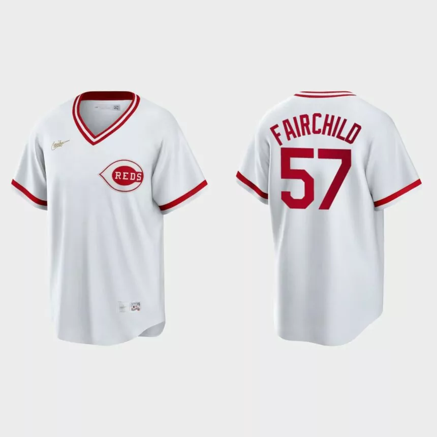 Stuart Fairchild Cincinnati Reds Cooperstown Collection Home Jersey – White
