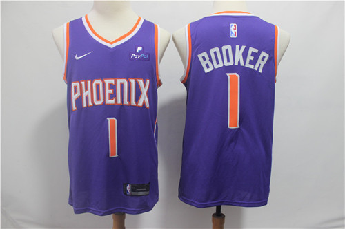 Suns 1 Devin Booker Purple Nike Swingman Jersey