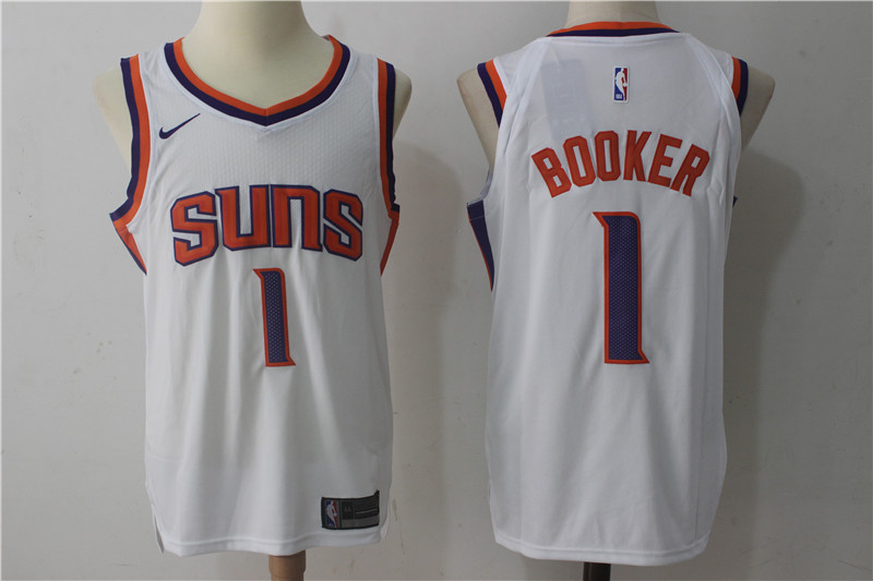 Suns 1 Devin Booker White Nike Jersey