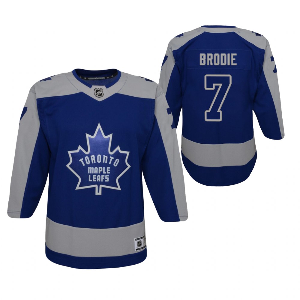 T. J. Brodie Toronto Maple Leafs 2021 Reverse Retro Blue Youth Jersey Replica