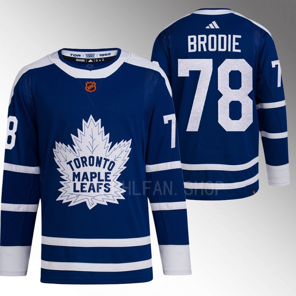 T.J. Brodie 2022 Toronto Maple Leafs Blue Reverse Retro 2.0 Authentic Primegreen Jersey