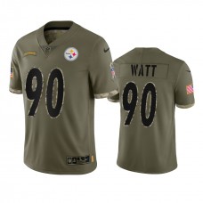 T.J. Watt Pittsburgh Steelers Nike Olive 2022 Salute To Service Limited Jersey