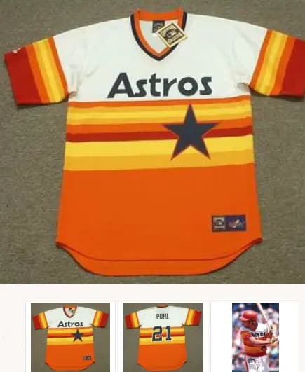 TERRY PUHL Houston Astros 1980 Majestic Cooperstown Throwback Baseball Jersey