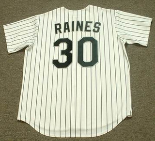 TIM RAINES Chicago White Sox 1994 Majestic Throwback Home Baseball Jersey