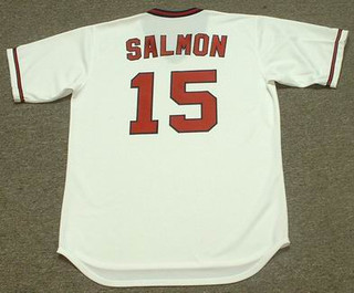 TIM SALMON California Angels Majestic Cooperstown Throwback Home Baseball Jersey