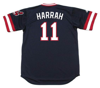 TOBY HARRAH Cleveland Indians 1982 Majestic Cooperstown Throwback Away Jersey