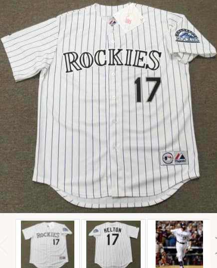 TODD HELTON Colorado Rockies 2001 Majestic Throwback Home Baseball Jersey